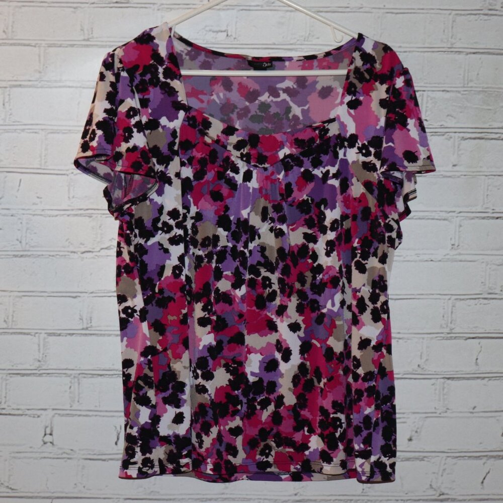 🌺 East 5th Short‑Sleeve Floral Top · Size XL